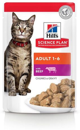 Hill's Science Plan Feline Adult Beef szószos macskaeledel