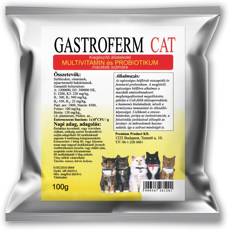 Gastroferm Cat multivitamine și probiotice pentru pisici