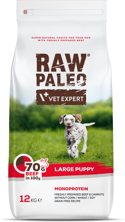 Raw Paleo Puppy Large Monoprotein Fresh Beef