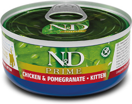 N&D Cat Prime Kitten Chicken & Pomegranate - Csirkehúsos és gránátalmás konzerv kölyök macskáknak N&D Cat Prime Kitten Chicken & Pomegranate - Csirkehúsos és gránátalmás konzerv kölyök macskáknak
