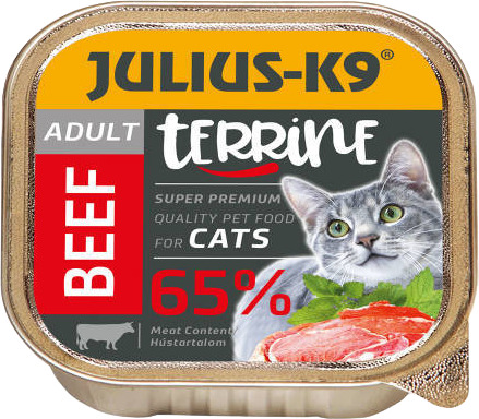 Julius-K9 Cat Terrine Adult Beef - Hrană umedă pentru pisici
