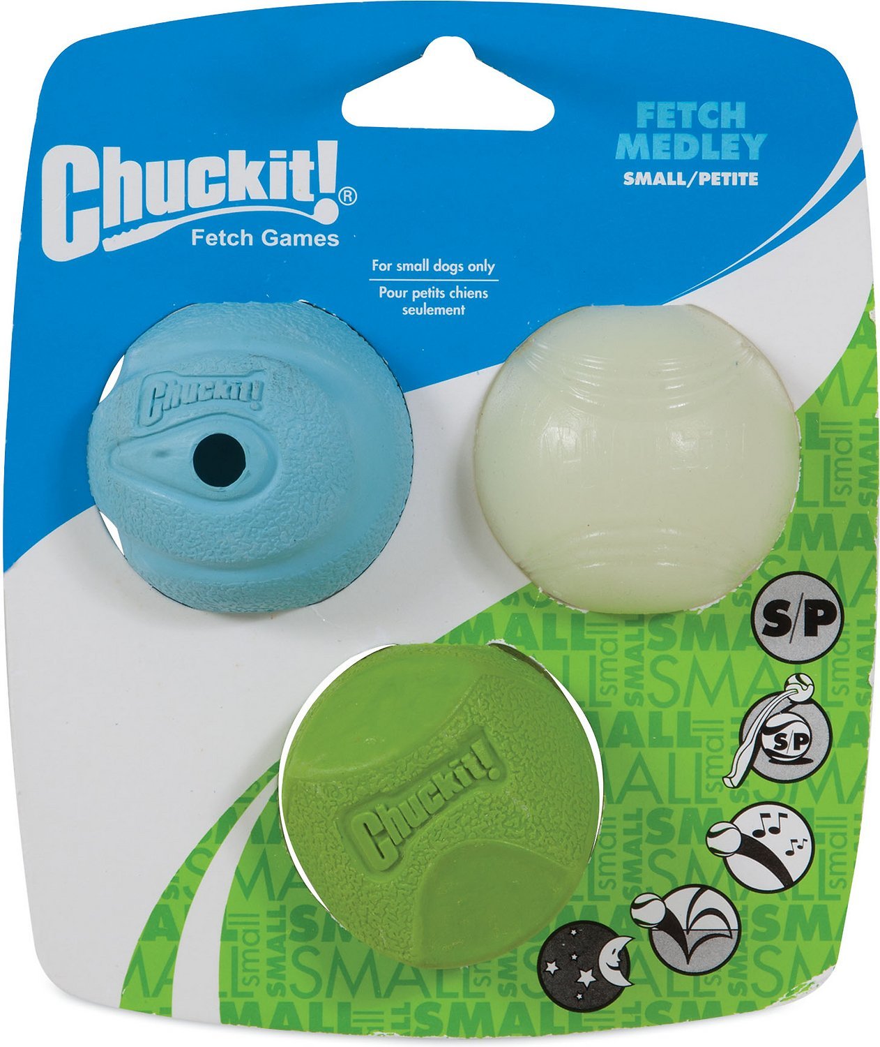 Chuckit! Fetch Medley - Seturi de 3 mingi diferite pentru câini