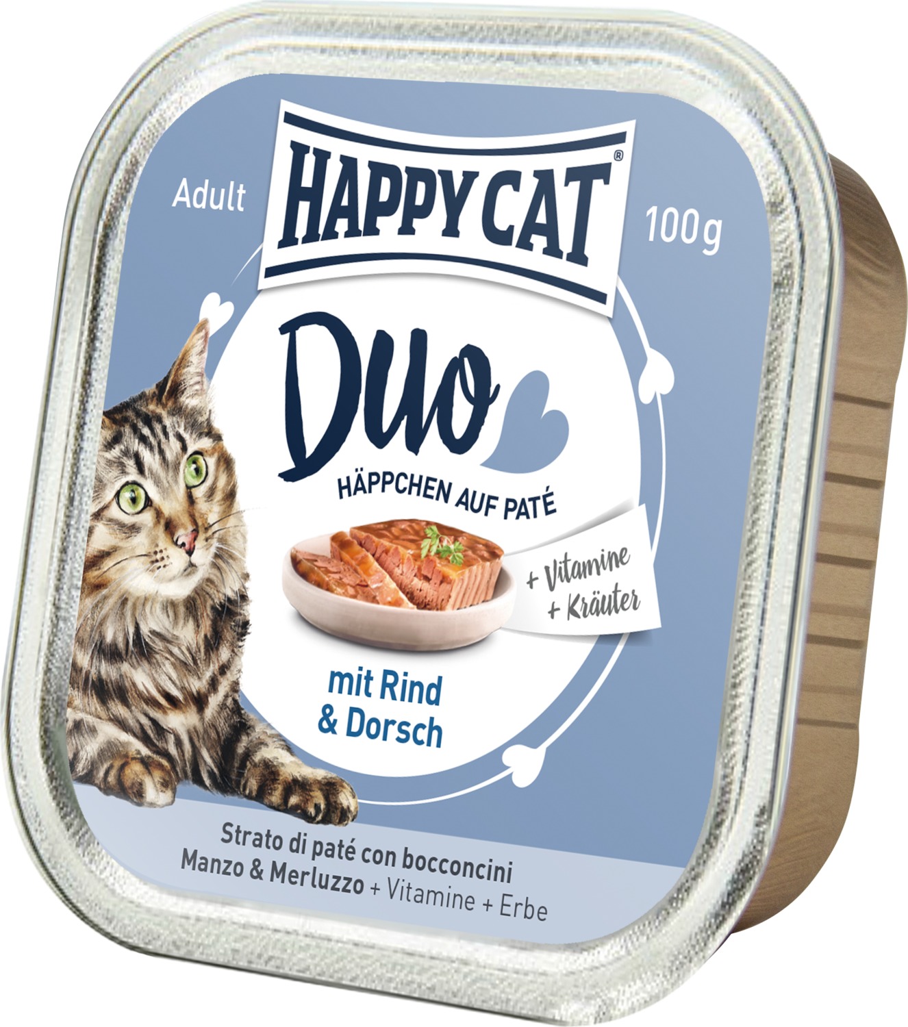 Happy Cat Minkas Duo - Bucățele de pateu de somon sălbatic și vită - zoom