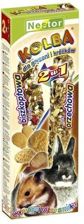 Nestor dupla rúd rágcsálónak mogyoróval és keksszel