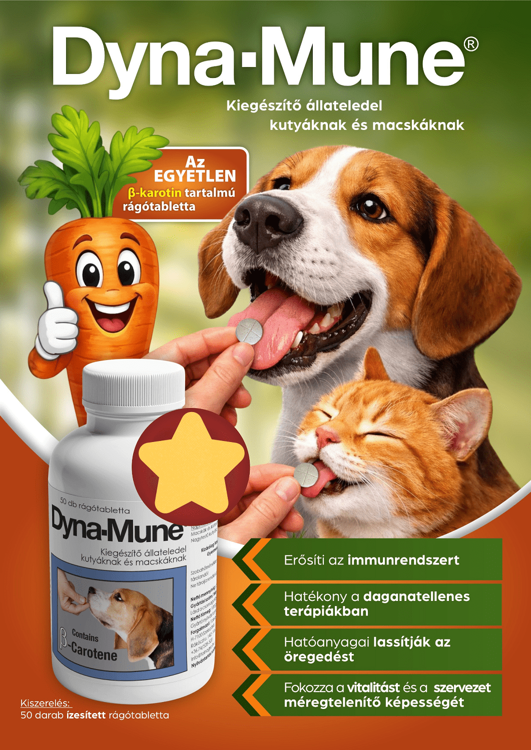 Dyna-Lode tabletta idősödő kutyák és macskák részére