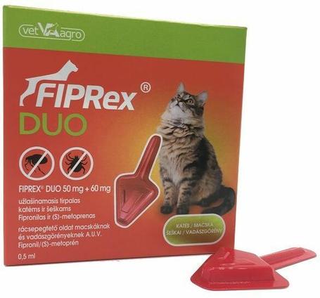 Fiprex Duo (~ Combo) rácsepegtető oldat macskáknak és vadászgörényeknek