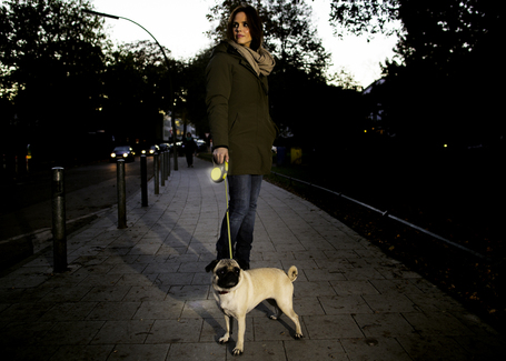 Flexi Neon fényvisszaverő automata szalagpóráz sárga-fekete színben