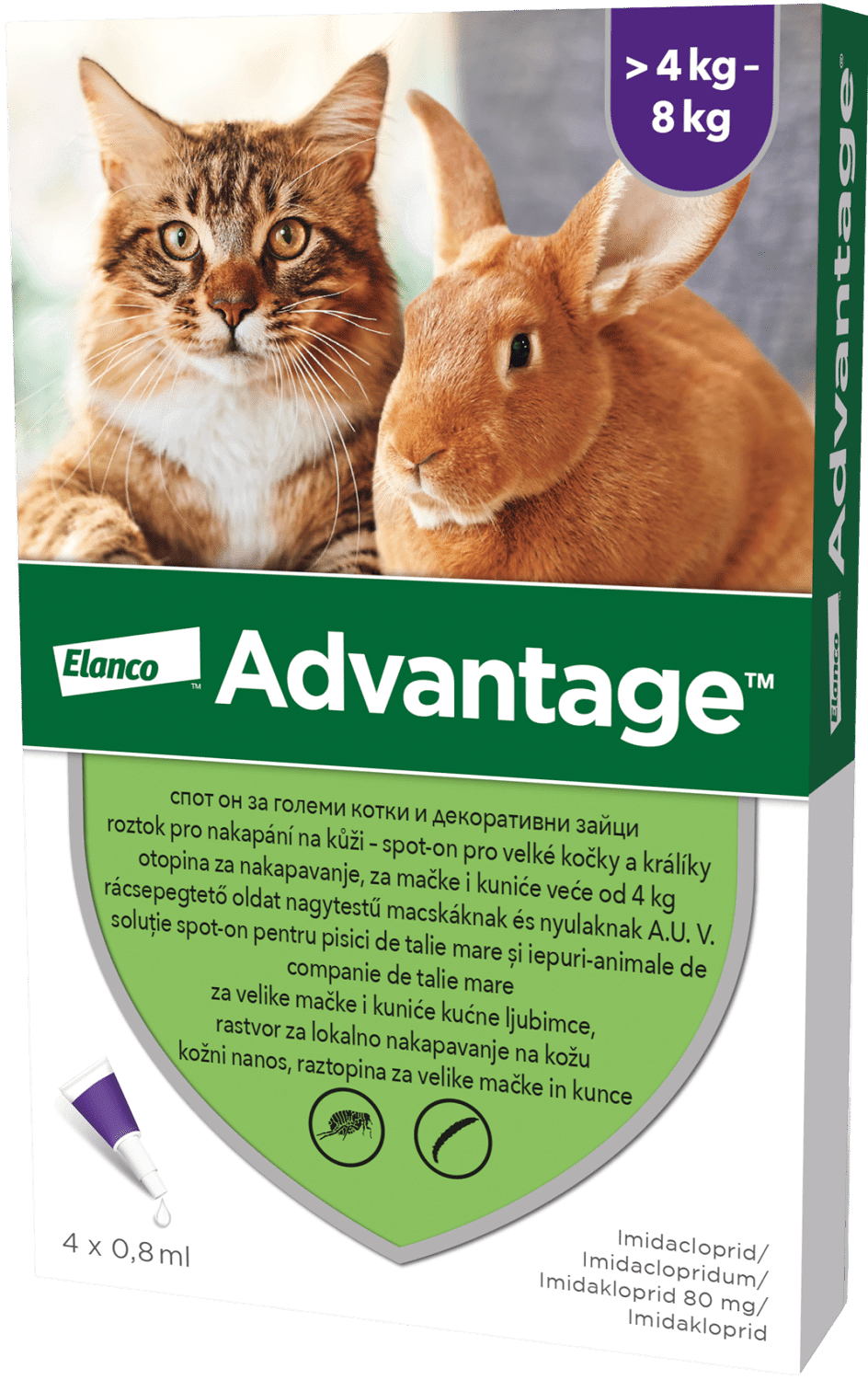 Advantage 80 spot on macskáknak és nyulaknak