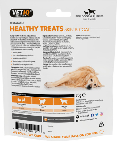 Vetiq Healthy Treats Skin & Coat jutalomfalat kutyáknak
