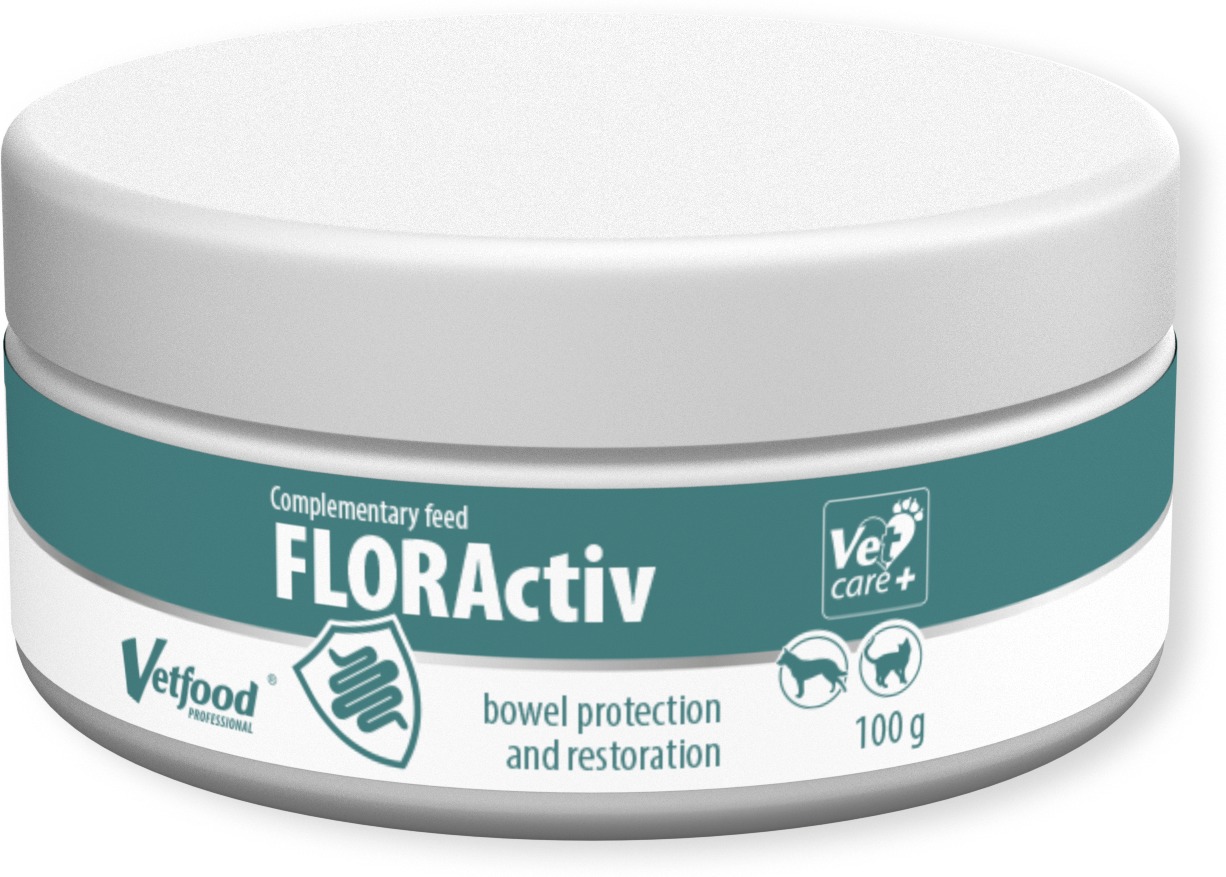 VetFood FLORActiv - Susține regenerarea celulelor epiteliale intestinale la câini și pisici