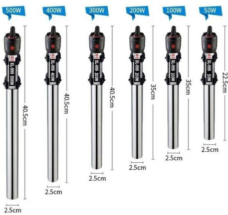 XiLong XL-999 rozsdamentes acélburkolatú automata akvárium fűtők