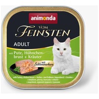 Animonda Vom Feinsten Gourmet pulykás, csirkemelles és gyógynövényes alutálkás macskaeledel Animonda Vom Feinsten Gourmet pulykás, csirkemelles és gyógynövényes alutálkás macskaeledel