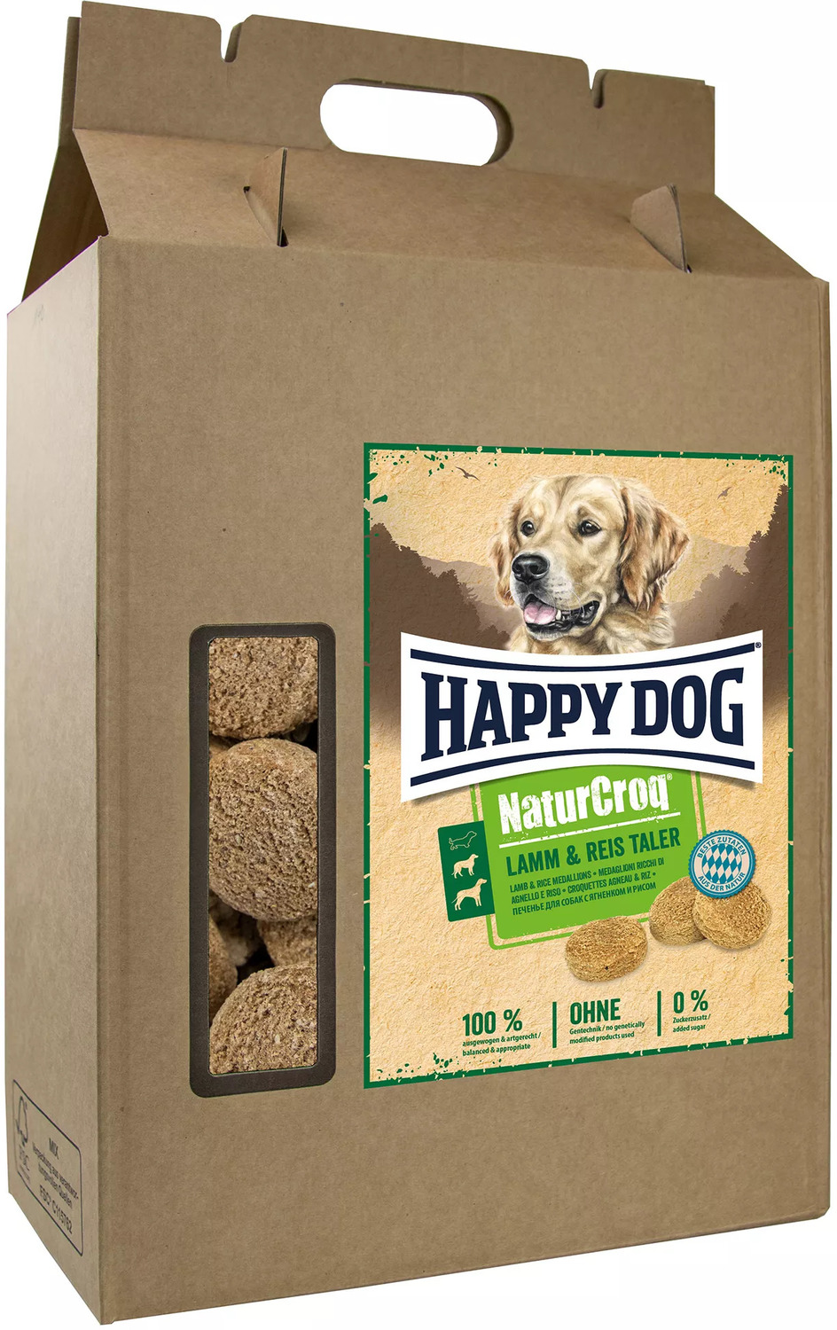 Happy Dog NaturCroq - Snackuri cu miel și orez
