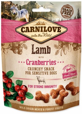CarniLove Dog Crunchy Snack báránnyal és vörösáfonyával | Ízletes jutalomfalat kutyáknak