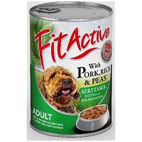 FitActive hrană umedă pentru câini adulți cu porc