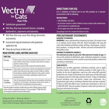 Vectra Felis bolhák elleni spot on macskáknak