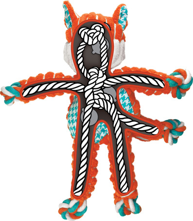 Kong Floppy Knots állatfigurák