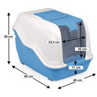 Netta Maxi kabrió tetős, könnyen tisztítható macska WC #7