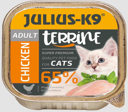 Julius-K9 Cat Terrine Adult Chicken - Hrană umedă pentru pisici