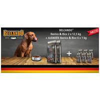 A 12.5 kg-os Belcando Iberico kutyatáphoz most 3 db 1 kg-os zsákot adunk ajándékba