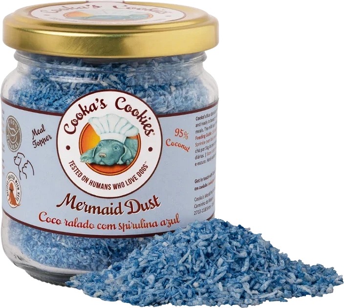Pudră magică albastră Cooka's Mermaid Dust pentru câini
