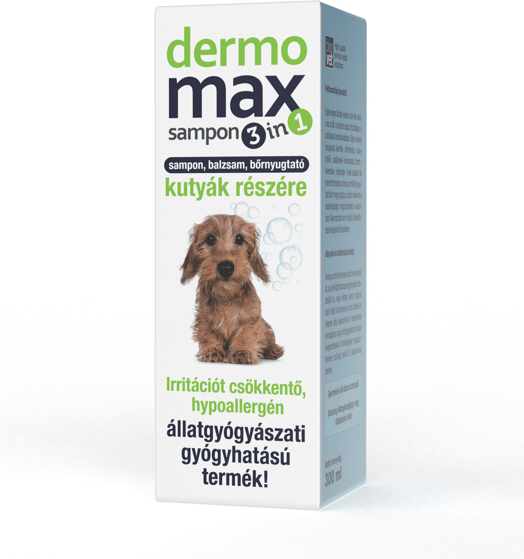 Dermomax sampon 3 in 1 - Șampon și balsam hipoalergenic pentru câini care reduce iritațiile
