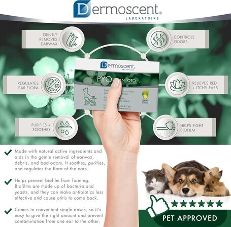 Dermoscent PYOclean Oto kutyáknak, macskáknak és nyulaknak