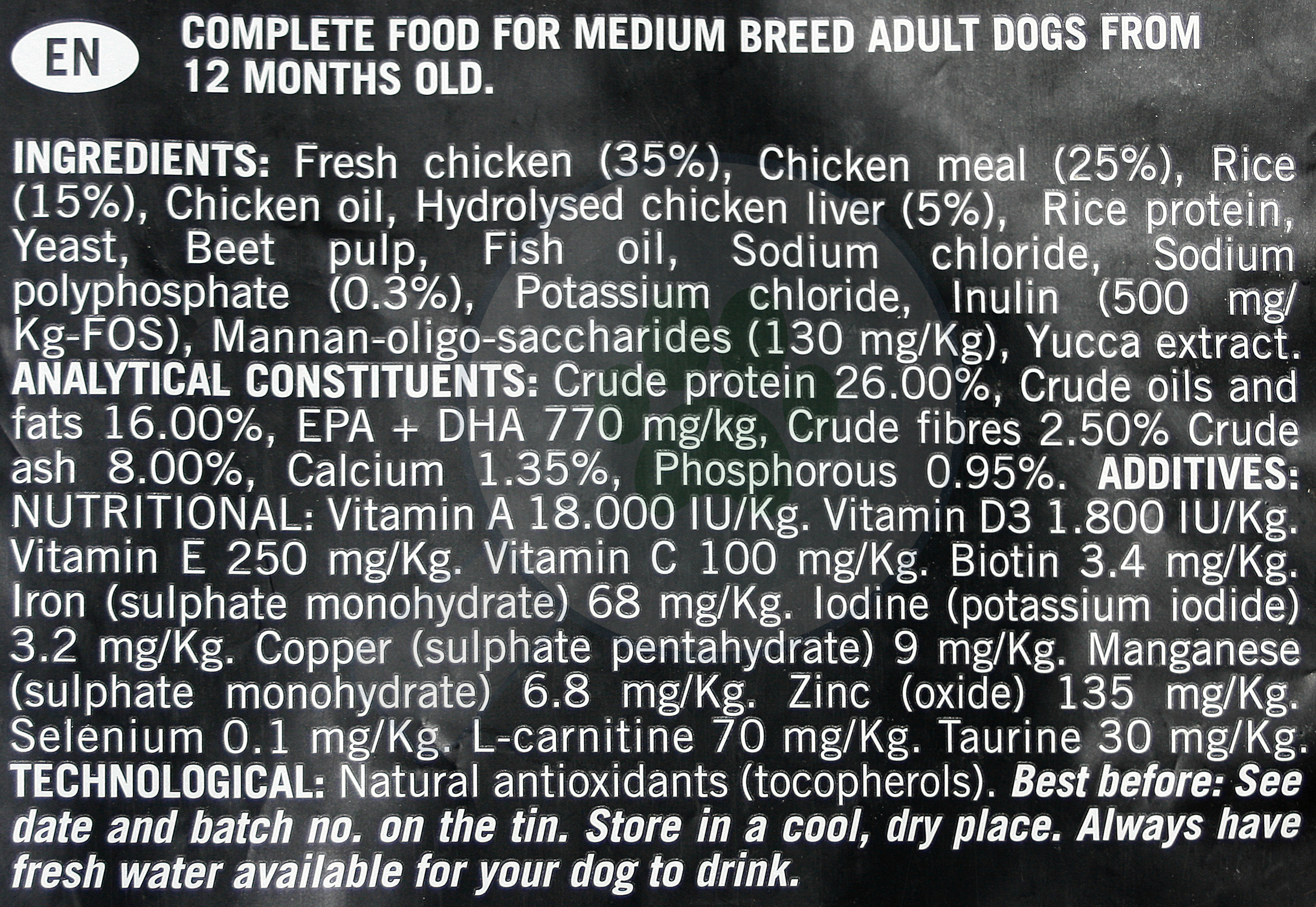 Visán Optimanova Dog Adult Medium Chicken & Rice | Hrană pentru câini adulți de talie medie - zoom