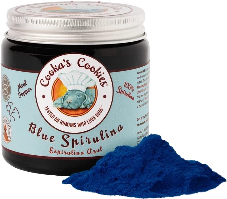 Suport natural cu spirulina albastră de la Cooka