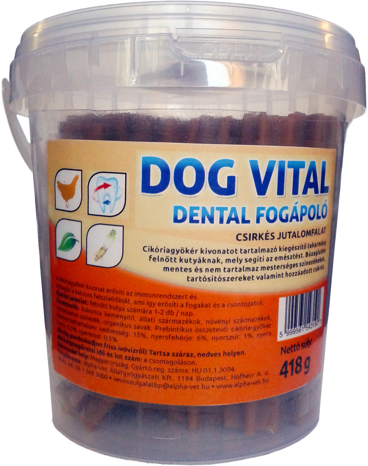Dog Vital Dental recompense cu carne de pui pentru îngrijirea dinților