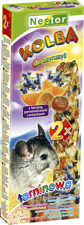 Nestor dupla rúd csincsillának kökénnyel, naranccsal és magokkal