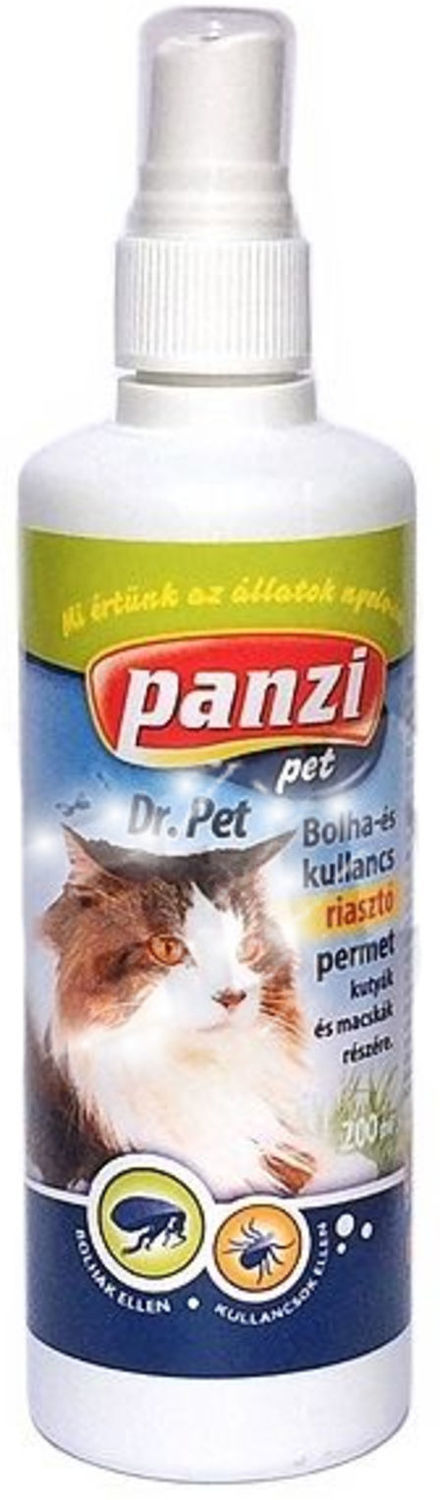 Panzi Dr.Pet spray repelent pentru căpușe și purici pentru pisici