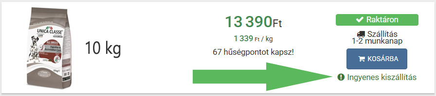 Ingyenes szállítás