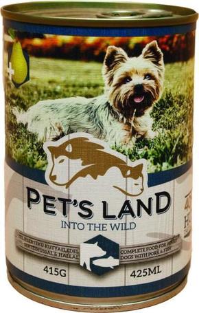 Pet's Land Dog konzerv sertéshússal, hallal és körtével