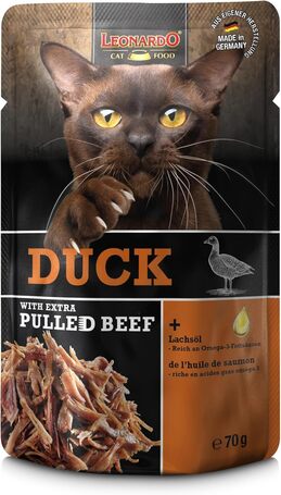 Leonardo kacsahús extra tépett marhahússal alutasakos macskaeledel