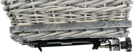 Trixie szürke fonott szállítókosár kerékpárra