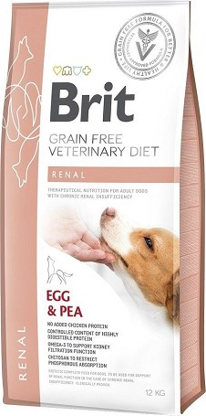 Brit GF Veterinary Diets Dog Renal tojás és borsó