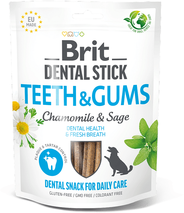 Brit Dental Stick Teeth & Gums cu mușețel și salvie