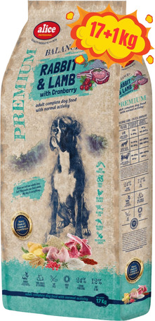 Alice Adult Balance+ Rabbit & Lamb with Cranberry 17 + 1 kg