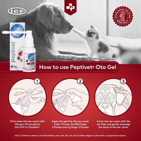 Peptivet Oto eudermális fülészeti gél