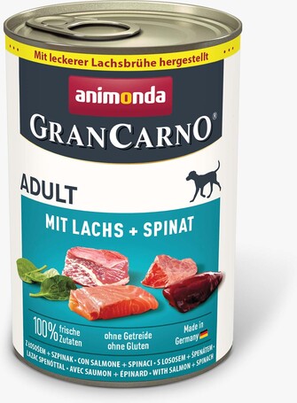 Animonda GranCarno Adult lazacos és spenótos konzerv