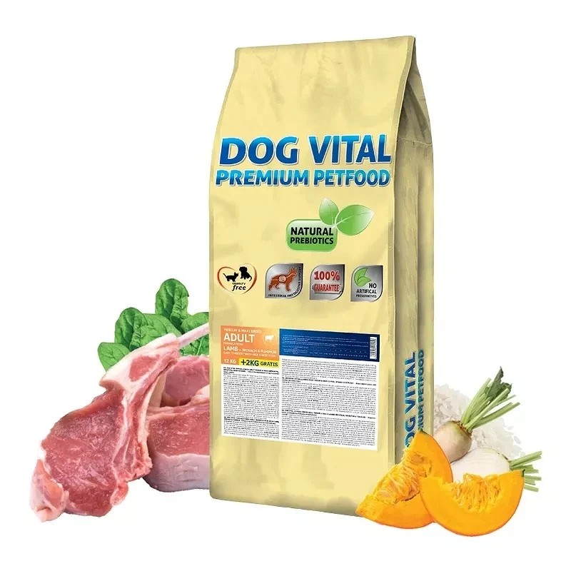 Dog Vital hrană hipoalergenică cu miel 12 + 2 kg - zoom