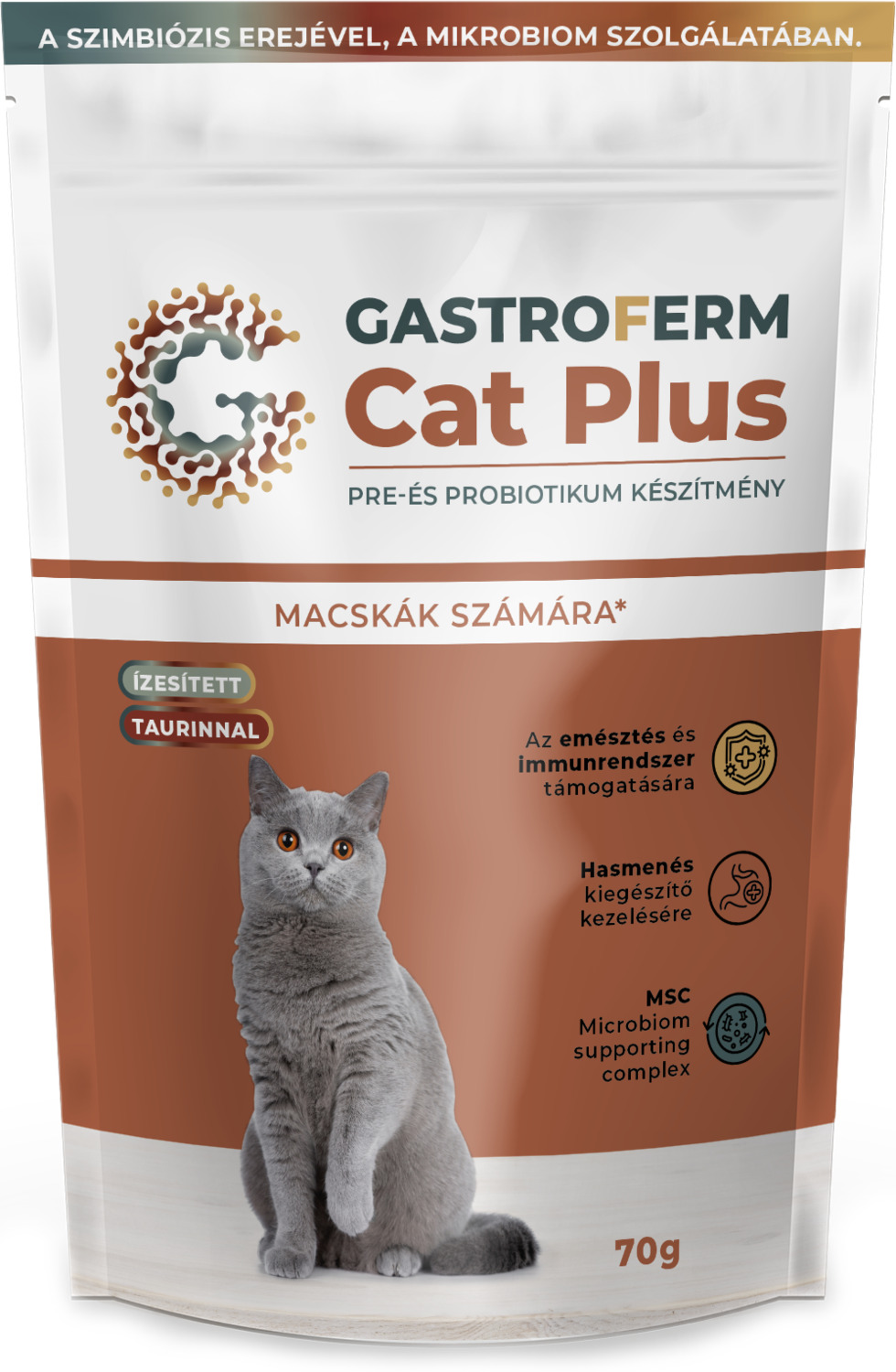 Gastroferm Cat Plus pre- și probiotic pentru pisici, 70g