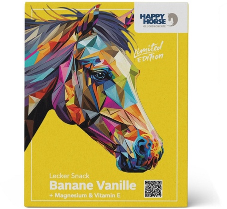 Happy Horse banános-vaníliás funkcionális snack lovaknak