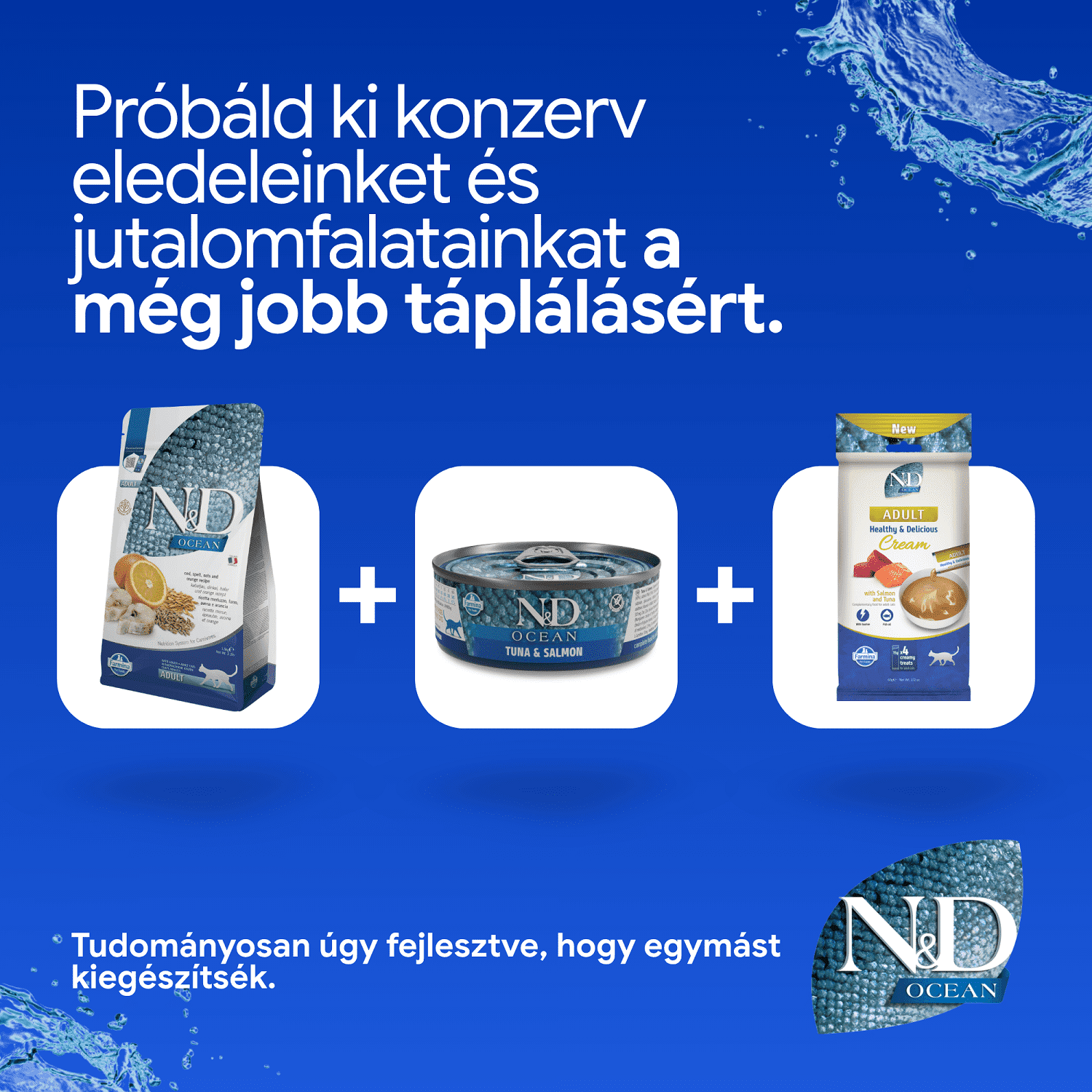 N&D Cat Ocean Adult Codfish & Orange Low Grain | Tőkehelas és narancsos macskaeledel