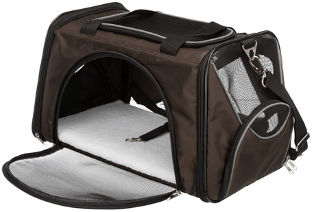 Trixie Joe jól szellőző barna kutyaszállító táska