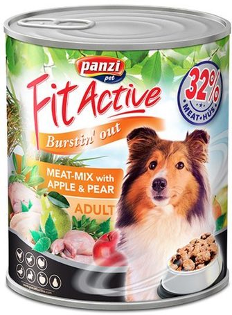 FitActive Dog Meat-Mix with Apple & Pear konzerv