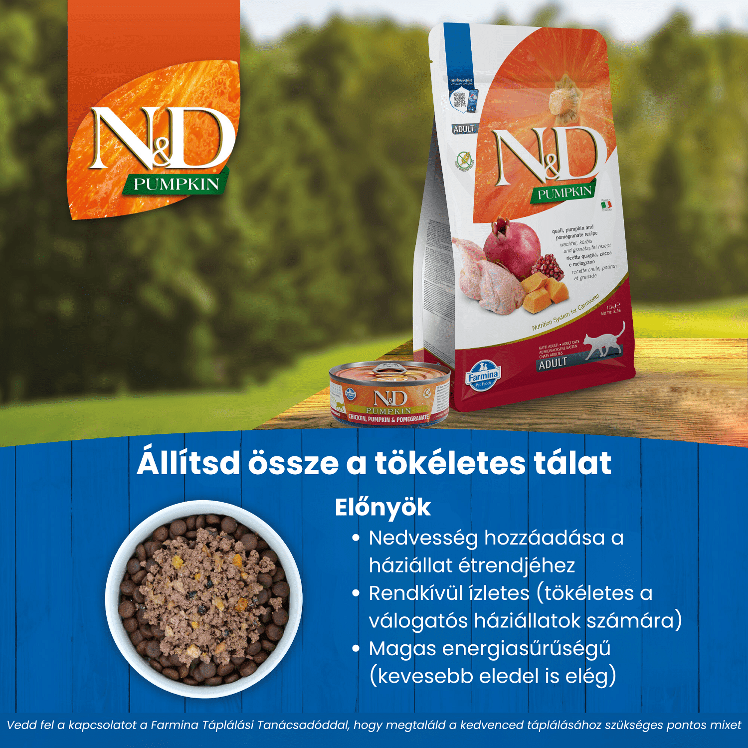 N&D Cat Chicken, Pumpkin & Pomegranate - Conservă de pui, dovleac și rodii pentru pisici - zoom