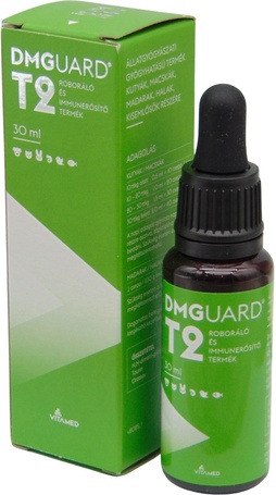 DMGuard T2 immunerősítő készítmény taurinnal macskáknak, kutyáknak, kisállatoknak, díszmadaraknak és díszhalaknak
