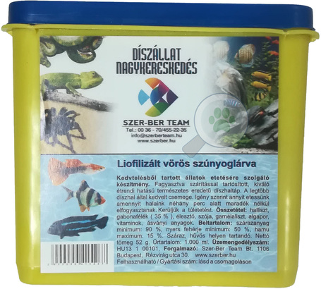 Szer-Ber liofilizált vörös szúnyoglárva